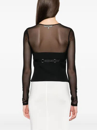 Alexander Wang Deconstructed Wool Vest Top Clothing In Black