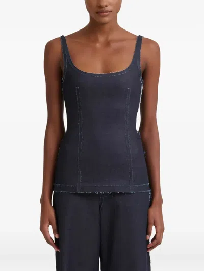 Marni Denim Corset In Blue