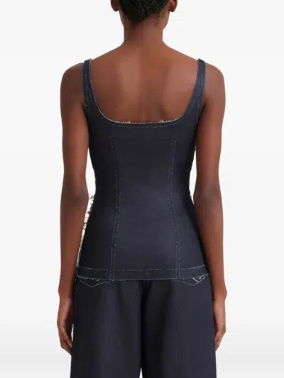 Marni Denim Corset In Blue