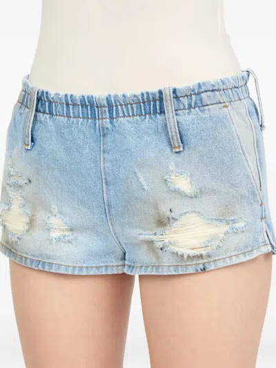Mm6 Maison Margiela Denim Shorts In Blue