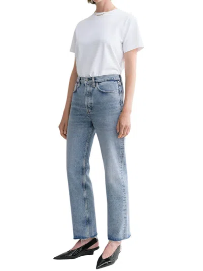 Totême Toteme Women Distressed Blue Classic Cut Denim