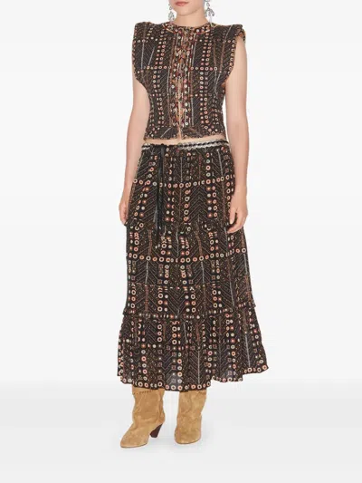 Isabel Marant Étoile Marant Etoile Women Diya Biologic Cotton Skirt With All-over Print