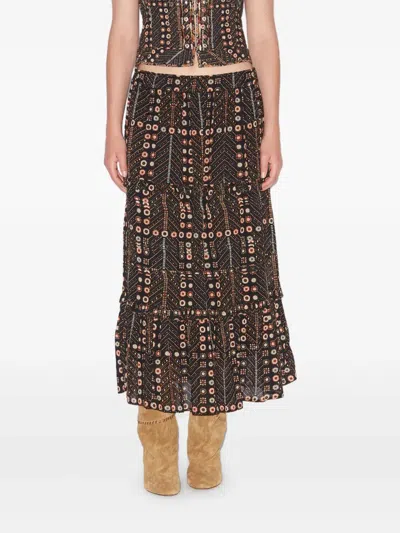 Isabel Marant Étoile Marant Etoile Women Diya Biologic Cotton Skirt With All-over Print