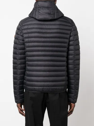 Save The Duck Donald Hooded Puffer Jacket In Black