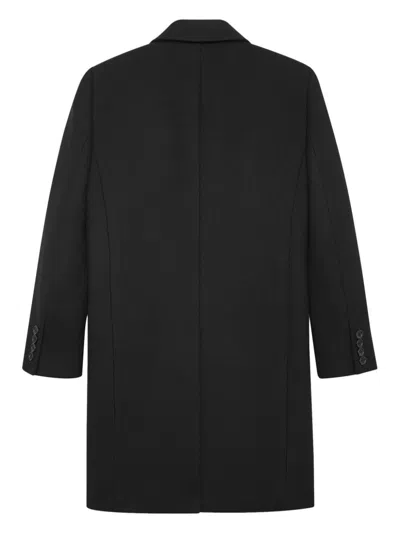 Saint Laurent Paris Men Cappotto Doppiopetto In Lana In Black