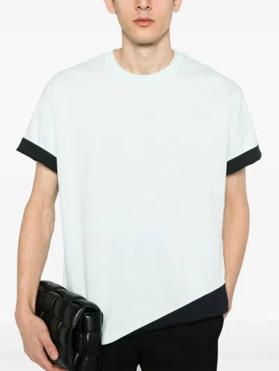 Bottega Veneta Double Layer T-shirt In Blue
