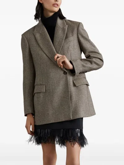 Brunello Cucinelli Double-breasted Herringbone Blazer