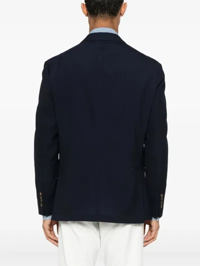 Eleventy Double-breasted Jacket With Notched Lapels In Black