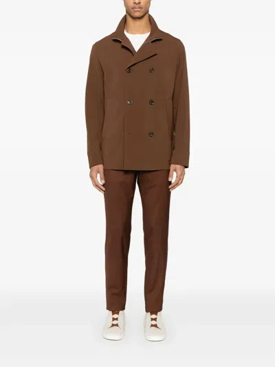Montecore Double-breasted Jacket In Brown