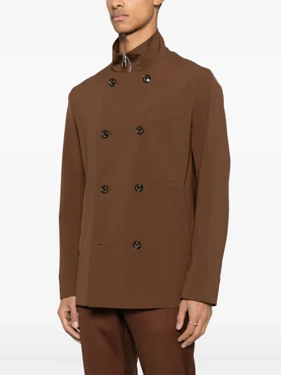 Montecore Double-breasted Jacket In Brown