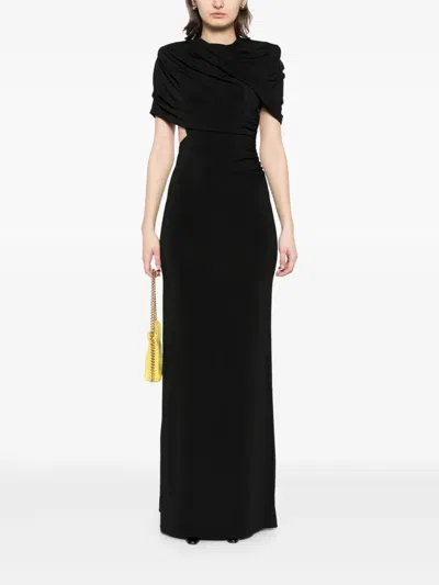 Stella Mccartney Draped Evening Dress In Black