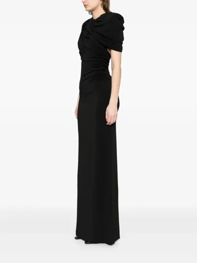 Stella Mccartney Draped Evening Dress In Black