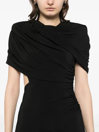 Stella Mccartney Draped Evening Dress In Black