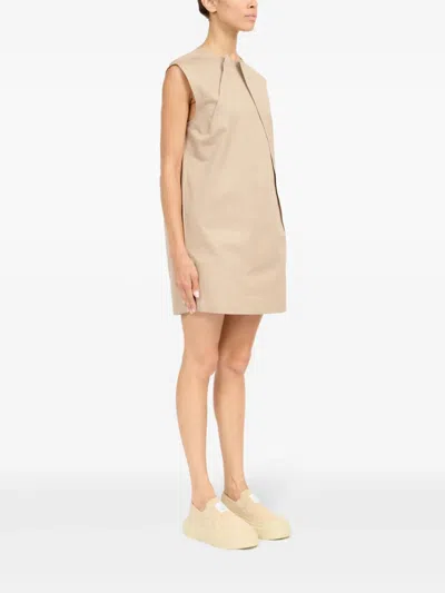 Mm6 Maison Margiela Dress With Cap Sleeves And Pleats