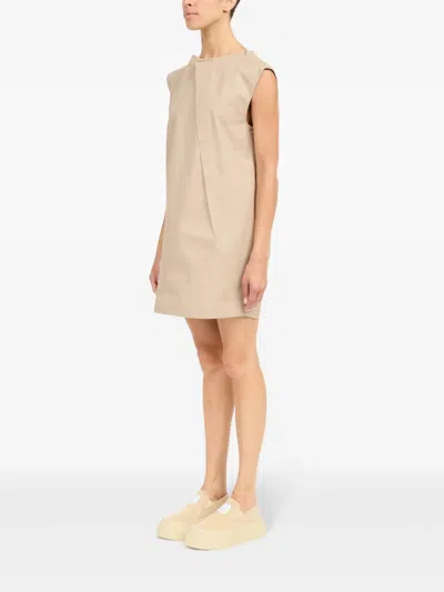Mm6 Maison Margiela Dress With Cap Sleeves And Pleats