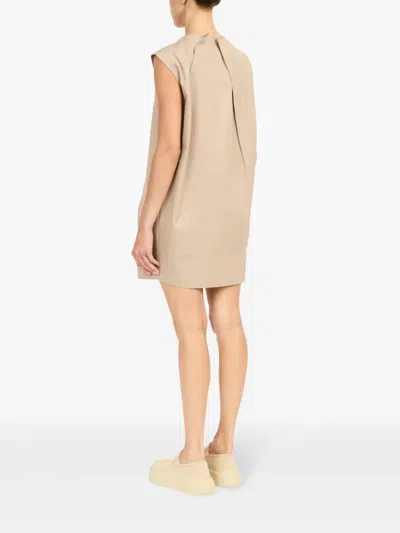 Mm6 Maison Margiela Dress With Cap Sleeves And Pleats
