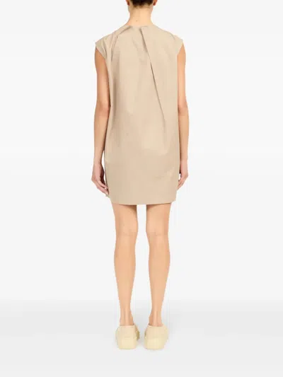 Mm6 Maison Margiela Dress With Cap Sleeves And Pleats