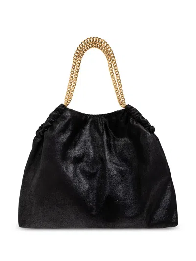 Stella Mccartney Eco Shaggy Deer Tote With Gold-colored Chain