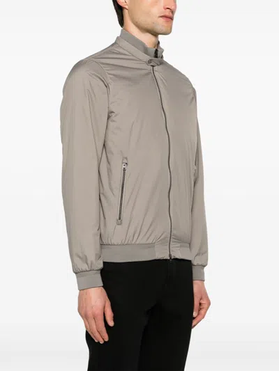 Herno Men Ecoage Band-collar Bomber Jacket