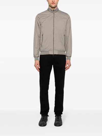 Herno Men Ecoage Band-collar Bomber Jacket