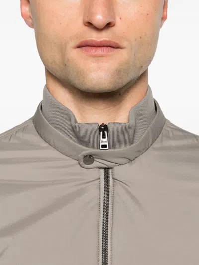 Herno Men Ecoage Band-collar Bomber Jacket