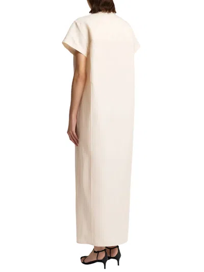 Khaite Effy Silk And Cotton-blend Organza Midi Shirt Dress