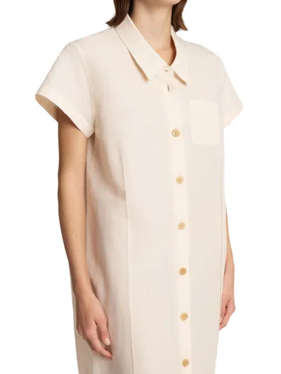 Khaite Effy Silk And Cotton-blend Organza Midi Shirt Dress