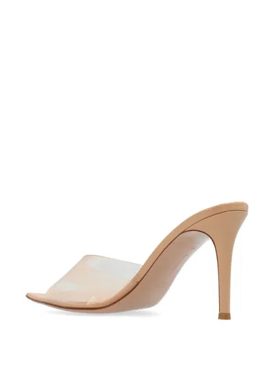 Gianvito Rossi Elle Sandals With 85mm Transparent Strap In Nude