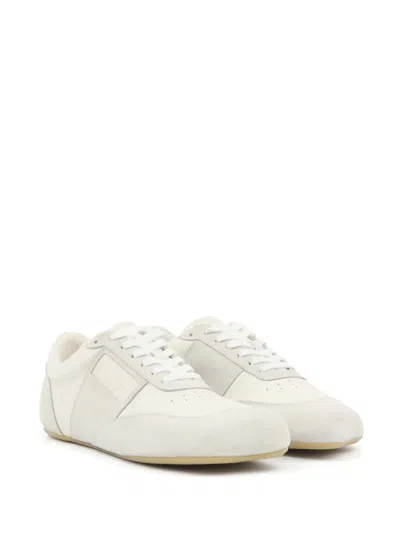 Mm6 Maison Margiela White Leather And Suede Sneaker In White