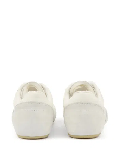 Mm6 Maison Margiela White Leather And Suede Sneaker In White