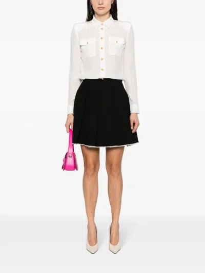 Balmain Embossed-buttons Silk Shirt
