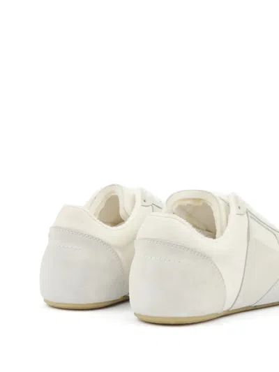 Mm6 Maison Margiela White Leather And Suede Sneaker In White