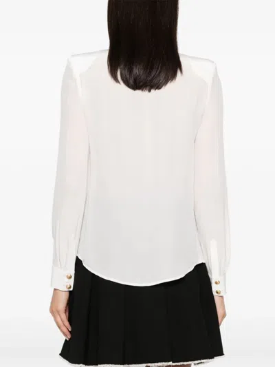 Balmain Embossed-buttons Silk Shirt