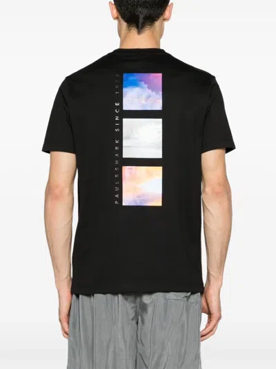 Paul & Shark Embroidered Logo Crew Neck T-shirt In Black