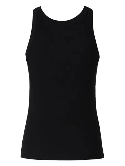 Totême 'espera' Black U Neck Rib Tank Top In Black