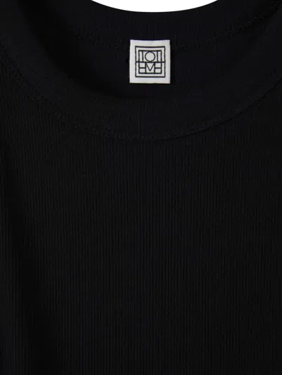 Totême 'espera' Black U Neck Rib Tank Top In Black