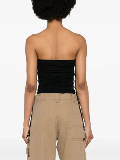 Wolford Fatal Draping Jersey Bodysuit In Black