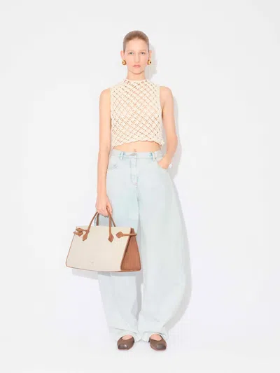 Alaïa Womens Alaia Square Crop Cotton-blend Top In White