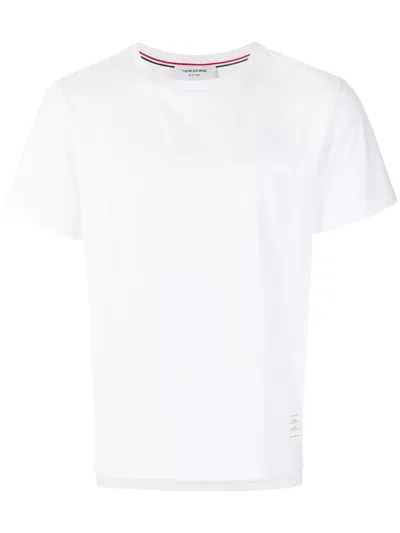 Thom Browne Side-slit Short-sleeve T-shirt In White