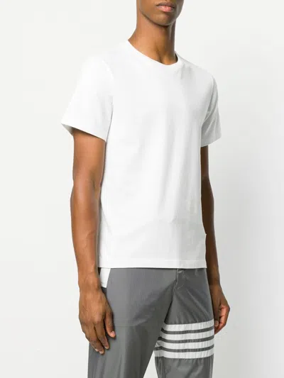 Thom Browne Side-slit Short-sleeve T-shirt In White