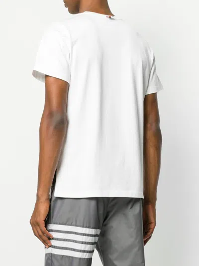 Thom Browne Side-slit Short-sleeve T-shirt In White
