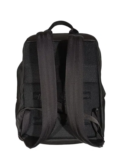 Kiton Backpack With Adjustable Straps And Front Pocket In Black