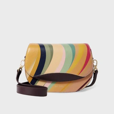Paul Smith Swirl Leather Crossbody Bag In Multi