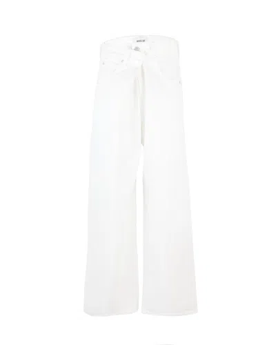 Agolde Wide Jeans Vana Fold White In White