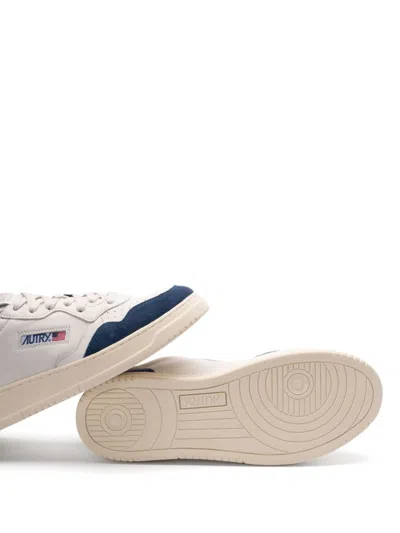 Autry Medalist Sneakers In White And Blue Leather In Multi