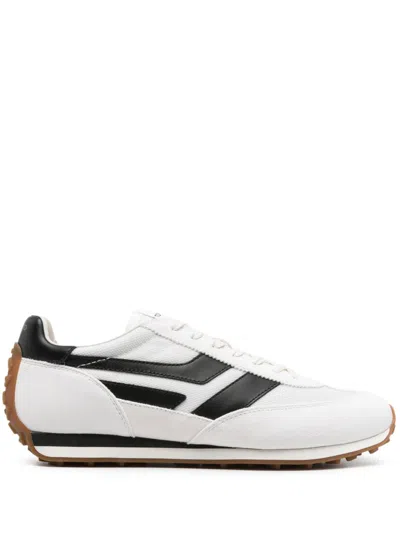Tom Ford Low-profile White Sneakers With Black Leather Accents