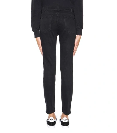 Shop 7 For All Mankind Roxanne Crop Jeans In Black
