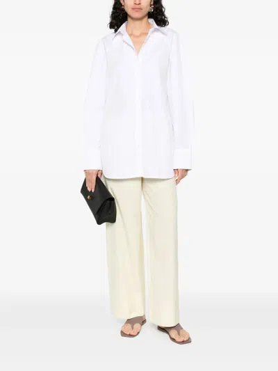 Totême Toteme Striped Cotton-poplin Shirt In White