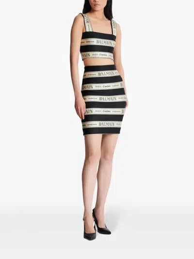 Balmain Ribbon Motif In Black