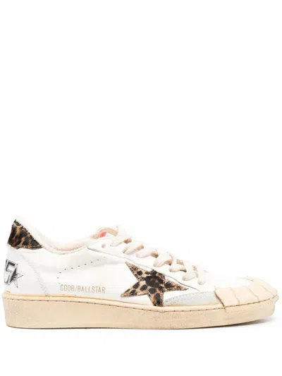Golden Goose Ball Star In Nappa With Leo Pony Skin Star And Heel Tab In Neutral